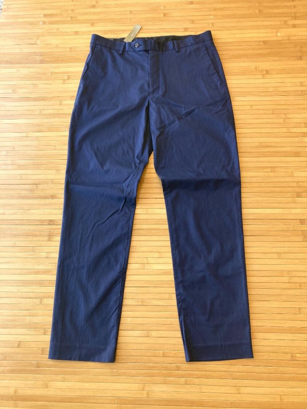 J.CREW Bowery Classic Fit Dress Pants Stretch Chino Mens 33x32 Navy Blue NWT